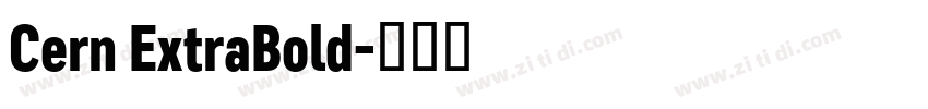 Cern ExtraBold字体转换